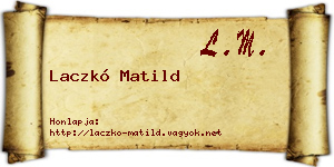 Laczkó Matild névjegykártya